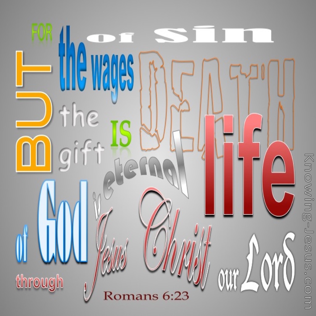 Romans 6:23 The Wages Of Sin Is Death (red)